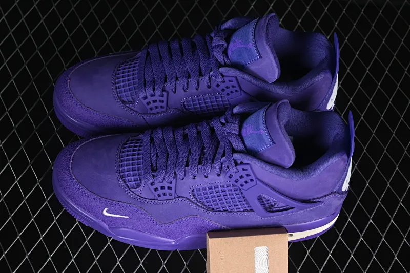 All categories Air Jordan Jordan series basketball shoes Air Jordan 4 GX foreign trade version Nigel Sylvester x Air Jordan 4 Retro "Purple" AJ4 Joe 4 joint blue brick HF4340-500